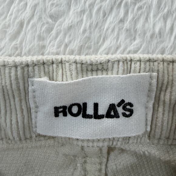 ROLLA'S Eastcoast Flare High Rise Corduroy PANTS WOMEN 27 VANILLA STRETCH - Picture 8 of 12